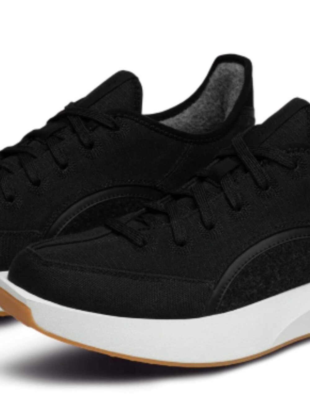 allbirds Women’s Risers Sneakers Black with Cream Soles
